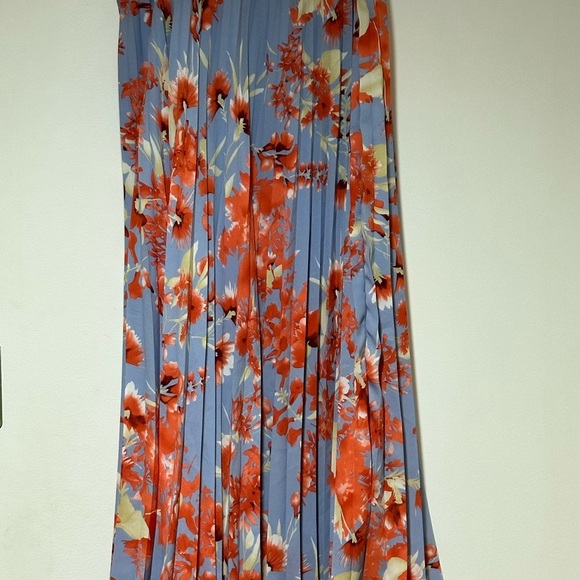 Halogen Cherry Blossom Floral Pleated Skirt M - Picture 5 of 7